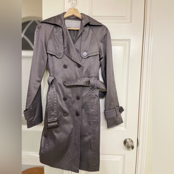 Jessica Simpson Size Small Womens Trench Coat/ Jacket Belted -Excellent - Picture 15 of 16